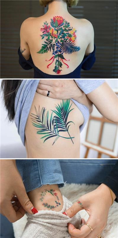 fiori-tattoo-tre-proposte-colorate-varie-dimensioni-diversi-punti-corpo