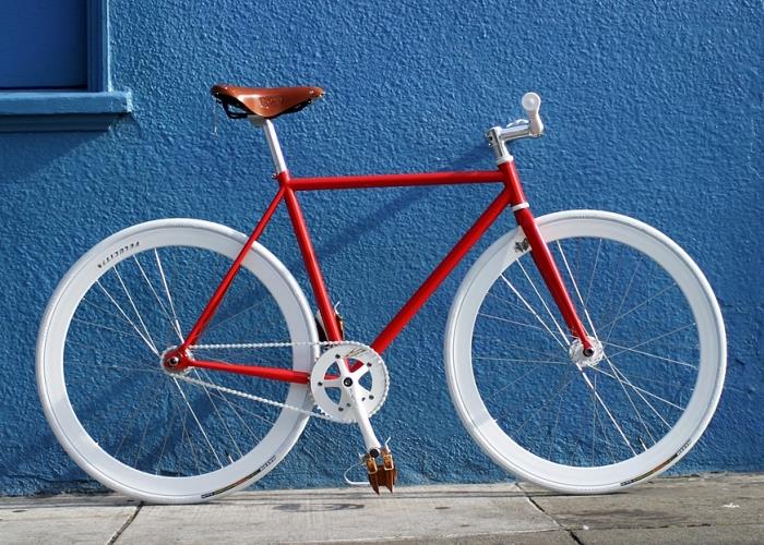 fixie frame rdeča steza pretvoriti gente velika bela ideja