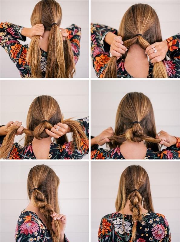 korak za korakom, diy tutorial, cvetlična obleka, pletena punčka, nizko updo, dolgi svetlo blond lasje, dolgi odbitki za ženske