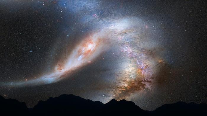 kosmoso tapetai, skirti kompiuteriui, ūkui ir žvaigždėms, kaip kompiuterio ekrano fonas astronomijos tema