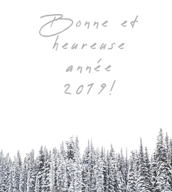 snežna gozdna fotografija z novoletno željo, novoletno voščilnico 2019, novoletno idejo za ozadje iphone