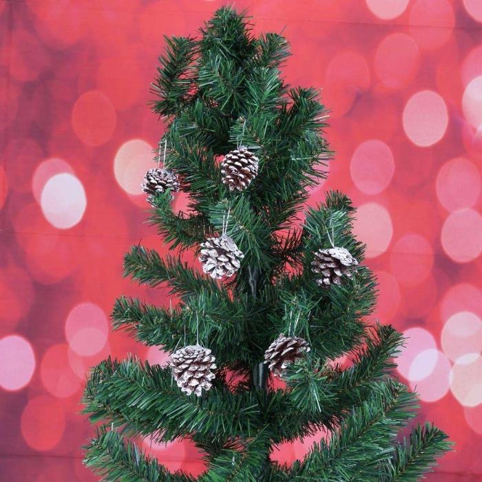 primer, kako okrasiti drevo z borovci, božič DIY vrtca, izdelava okrasja iz borovega storža