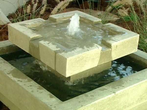 Japoniško stiliaus dizainas-sodas-fontanas-du kaskadiniai baseinai