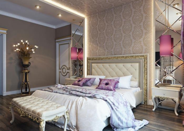 Yetişkinler için romantik yatak odası duvar kağıdı