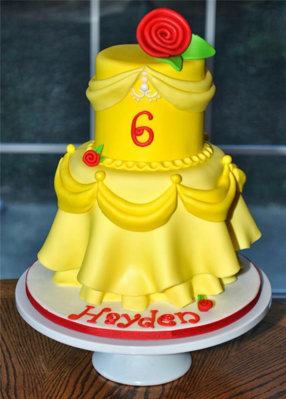 „Disney“ princesės lipdymo tortas lėlės pelėsio princesės suknelė „Belle“ suknelė