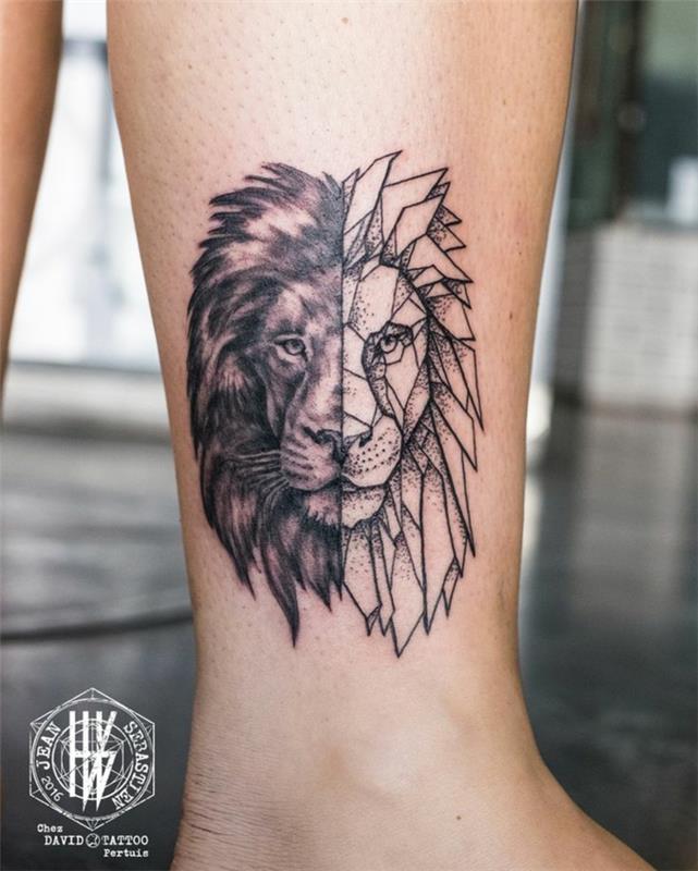 Harika aslan dövmesi dişi aslan dövmesi dövme için güzel çizim