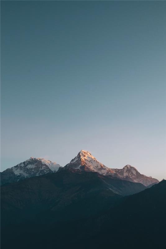 Paesaggio montagna, tapetai tumblr, monti con neve