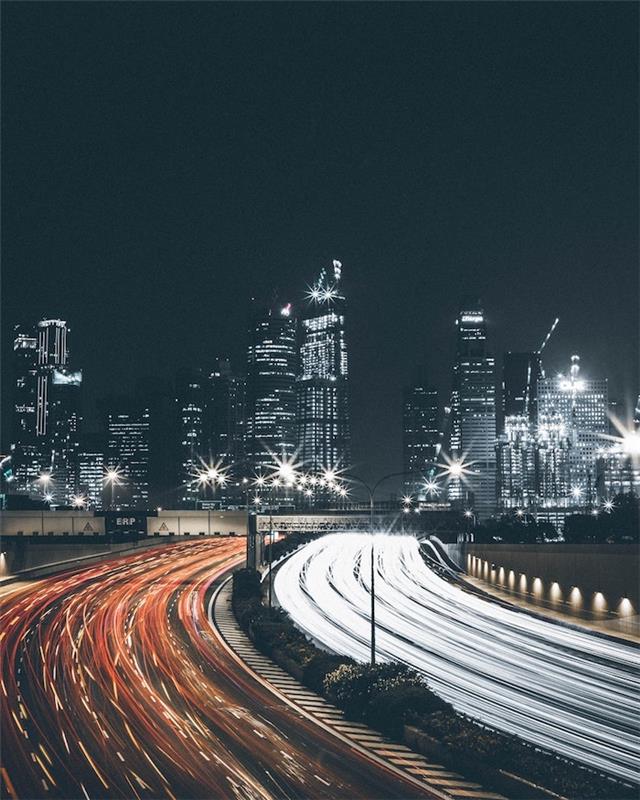 Tumblr arka planları, fotoğraf notturna della città, luci notturne