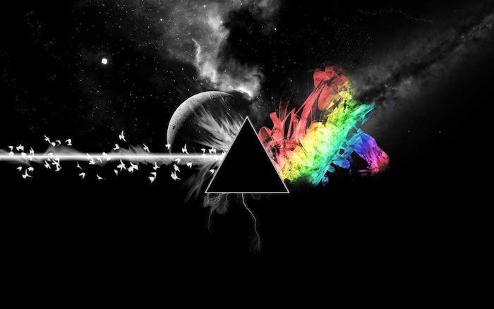 Disegni tumblr, disegno colorato astratto, triangolo ve macchie colorate
