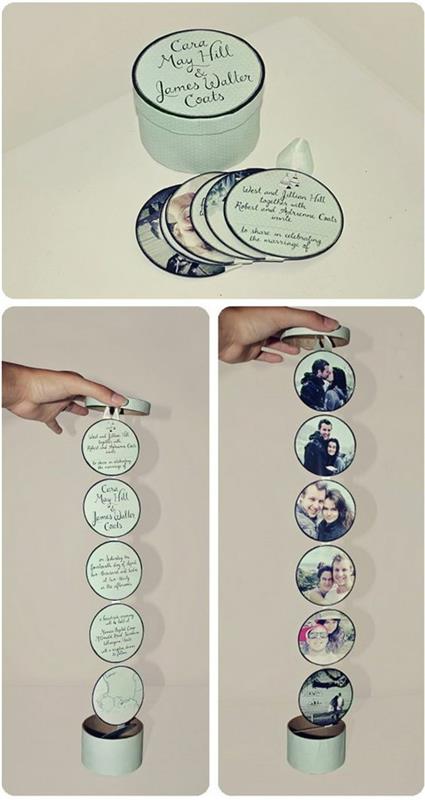 Scatola con foto, scatola con pensierini, idea regalo per anniversario matrimonio