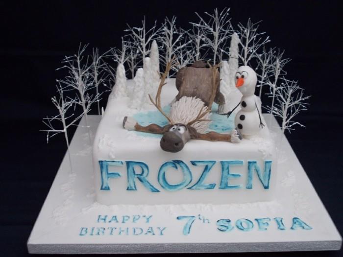 zamrznjena-snežna kraljica-rojstnodnevna-torta-deklica-torta-slika-zamrznjena-disney-olaf