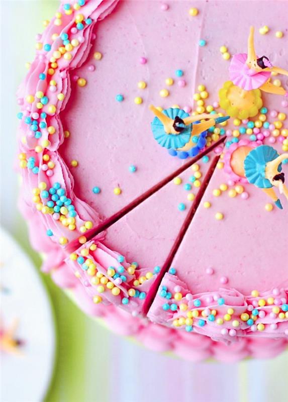 doğum günü-kız-kız-dekorasyon-doğum günü-çocuklar-doğum günü-kek-1 yaş-2-3-4-5-yaş-balerineler-ve-şekerleri