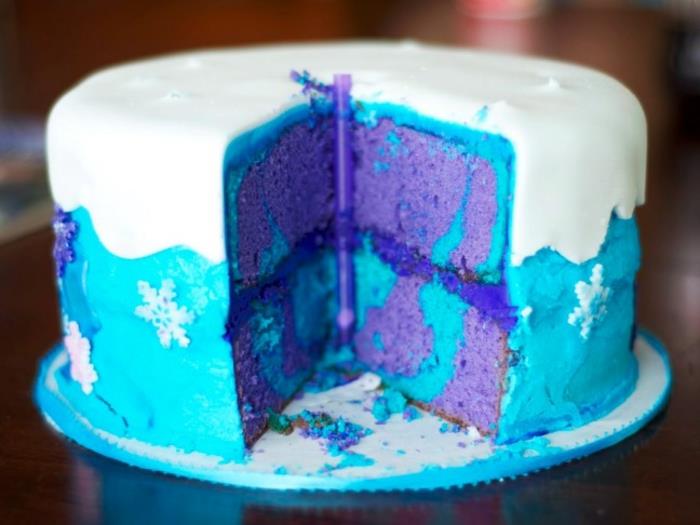 rojstnodnevna torta-snežna kraljica-dekoracija-ideje-snežna kraljica-torta-naročilo-naredi sam