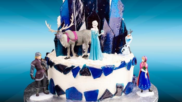 Ideje za okrasitev rojstnodnevne torte Snežna kraljica Sladkorna sladoledna torta Snežna kraljica