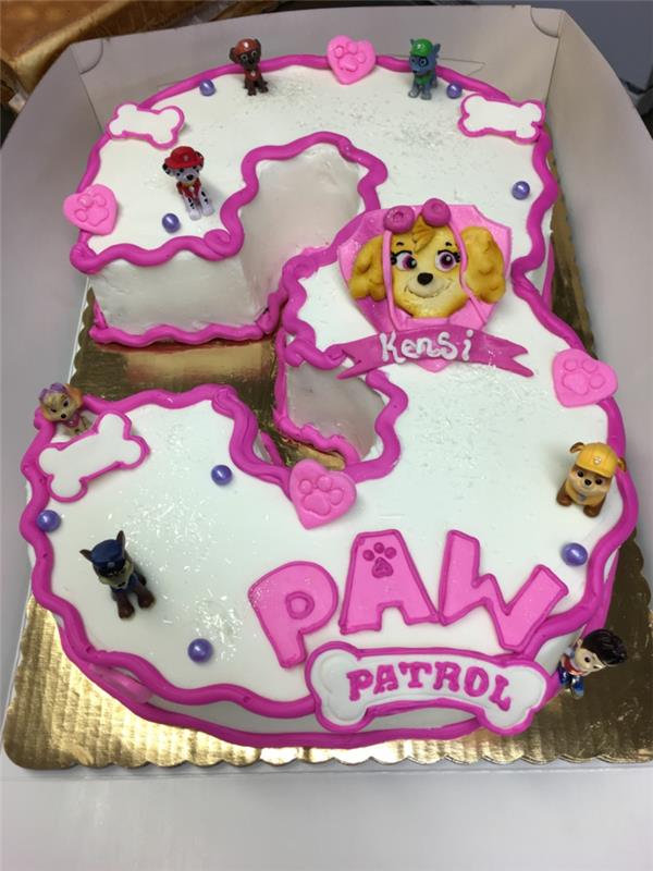 figurice paw patrol, rojstnodnevna torta za dekleta, psi, užitne figurice