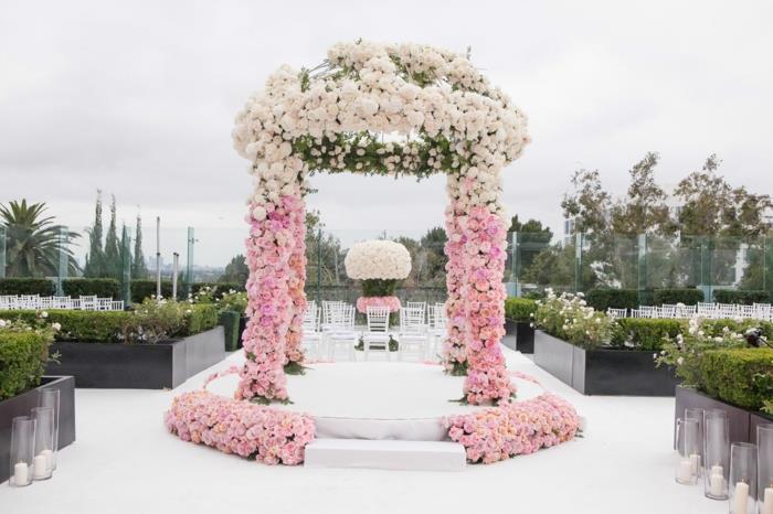 Bir çiçek düğün dekorasyon çiçek aranjmanı düğün kemer açık düğün kiosk çiçek güller