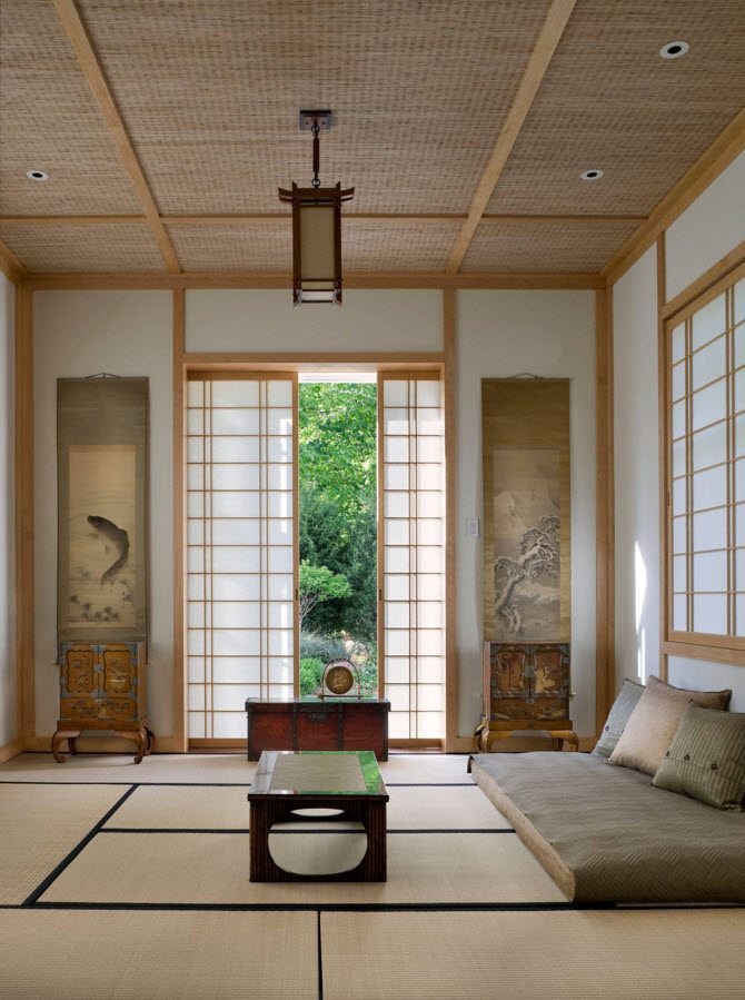 Stile giapponese per il soggiorno