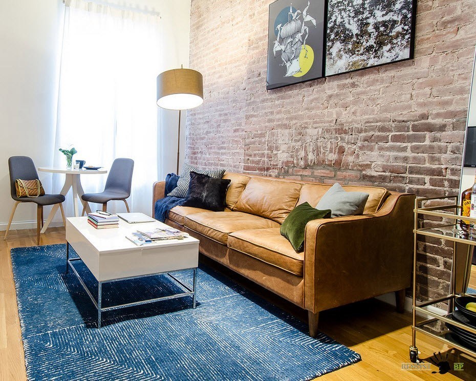 Soggiorno in stile loft