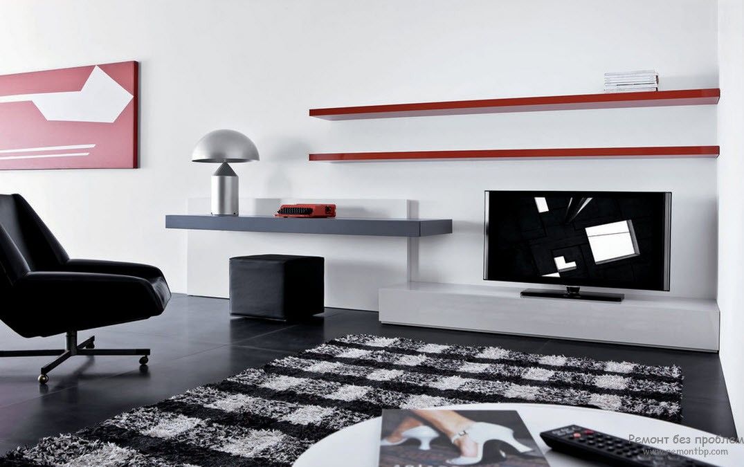 Una tendencia característica del minimalismo es el uso de muebles en voladizo.
