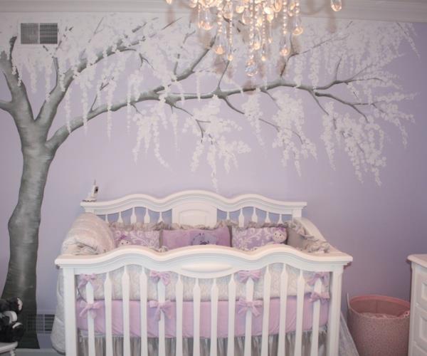 bebek-yatak-yapraklı-yapraklı-bebek odası-için-a-ağaç-için-gotik-fikri