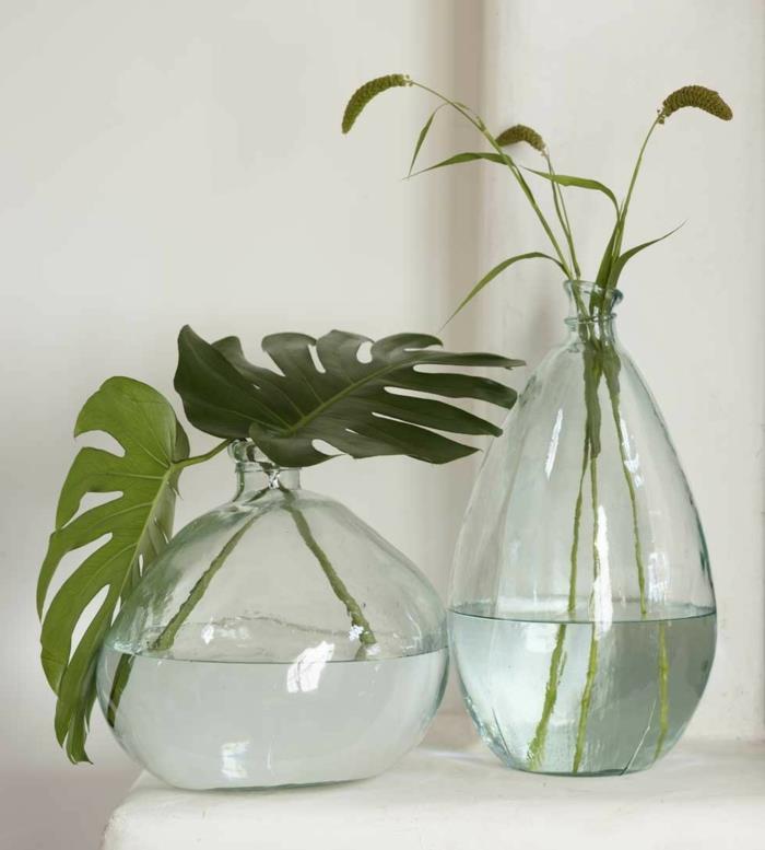 velike vaze-vaze-poceni-steklene-vaze-zelene-rastlinske-steklene vaze