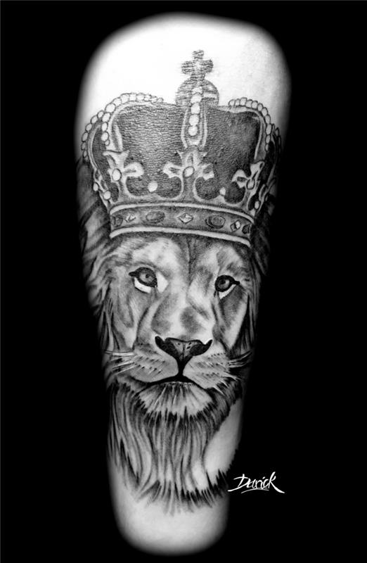 Sembol kardeşlik dövmesi aslan dövmesi sanatsal omuz aslan kral güzel