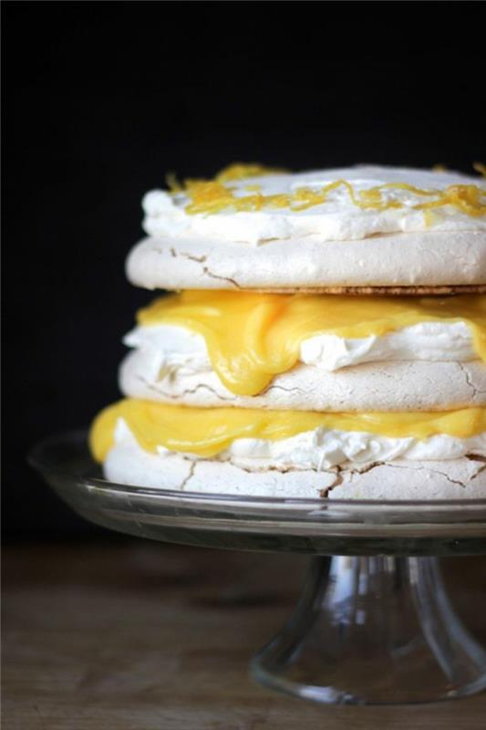 Limon Kreması ve Mascarpone Pavlova Tarifi, Avustralya Katmanlı Beze Kek