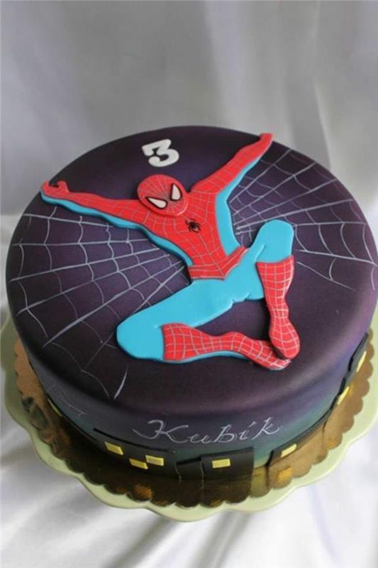 spiderman-cake-chocolate-cake-with-spiderman-figure