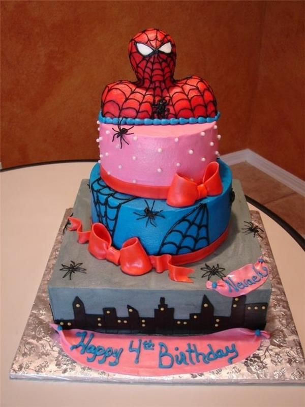 spiderman-torta-torta-v-sladkih barvah