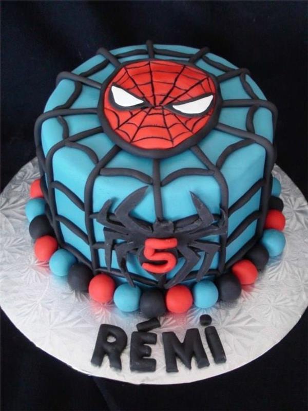 spiderman-cake-personalized-blue-cake