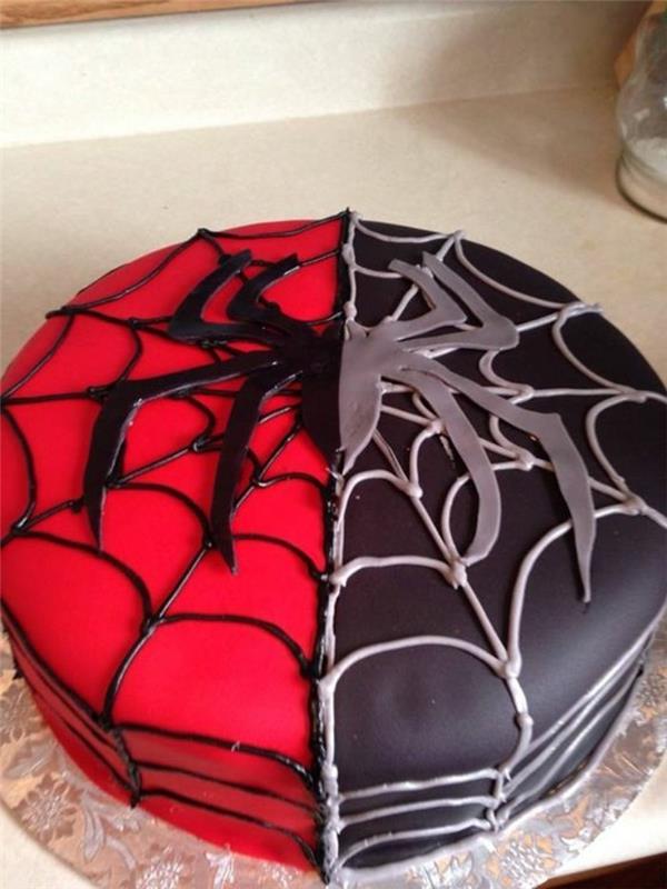 spiderman-cake-bicolour-spider-web-cake