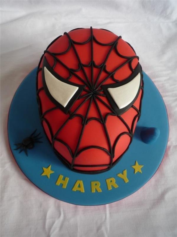 spiderman-mask-rdeča-spiderman-torta