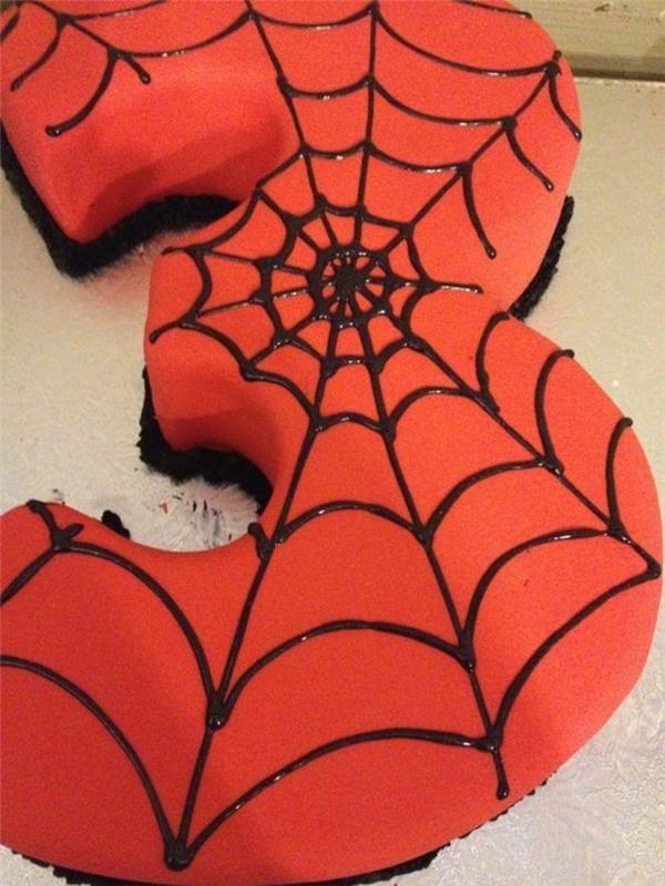spiderman-spiderweb-cake-on-the-number-3