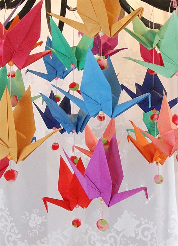 origami-kağıt-kuş-çelenk