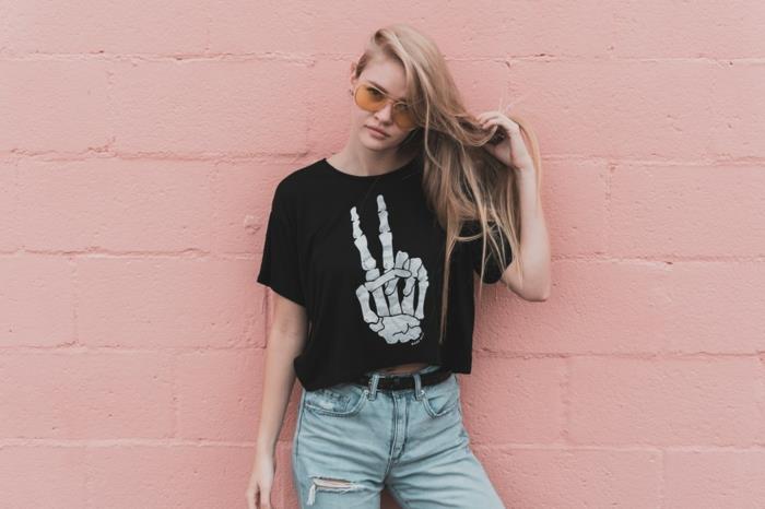 „Swag“ merginos apranga, marškinėliai ir džinsai, atsitiktinis stilius, vasaros suknelė 2019 m. Bohemijos prašmatnios aprangos idėja