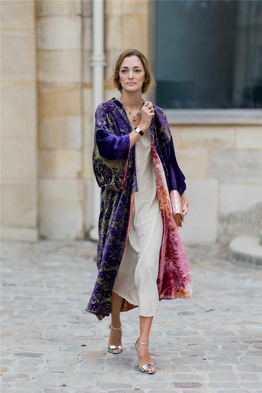 Güzel hippi palto ile ilişkili bohem şık elbise, kışlık elbise modaya uygun rahat şık 2018-2019
