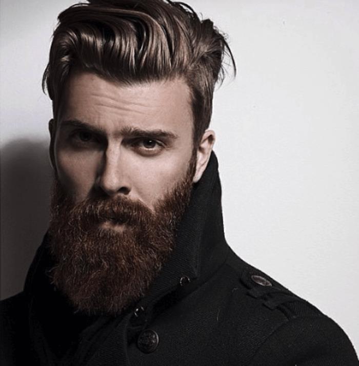 trendovski moški brada obrezan model moški