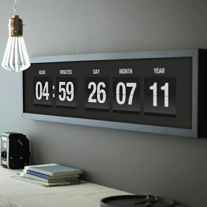 modern-duvar-saat-elektronik-gri-ahşap-mobilya-duvar