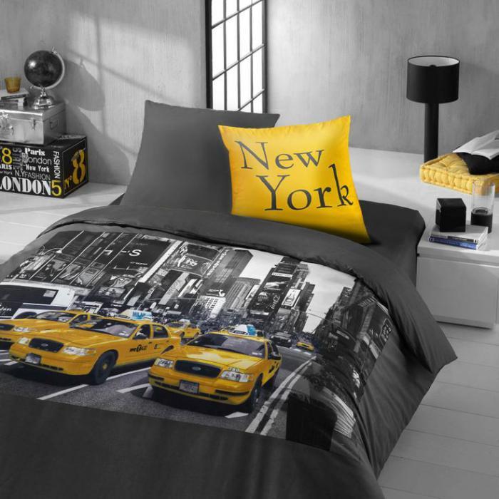 antklodė-dangtelis-Niujorkas-pilka ir geltona