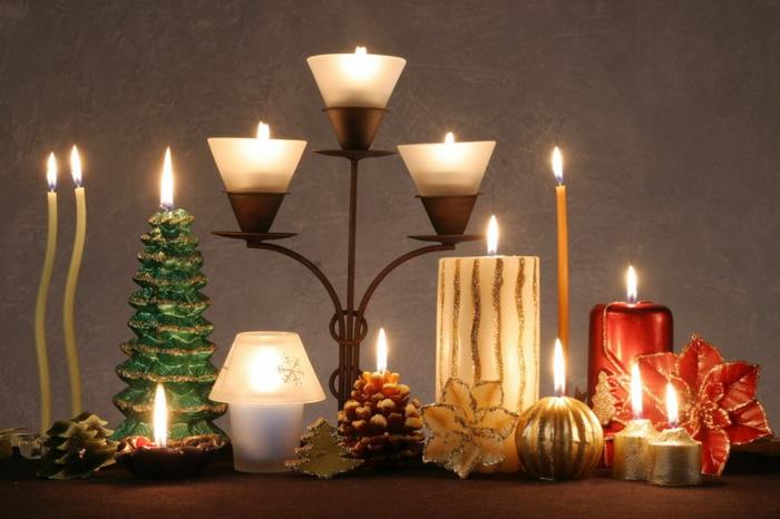 Božič-sveča-ideja-adventni venec-jelka-sveča-kako-narediti