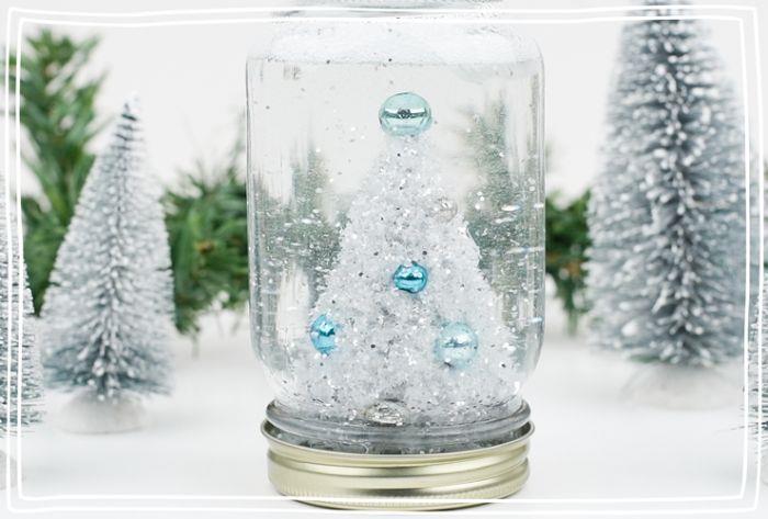 zamisel, kako narediti božično okrasje iz domačega snežnega globusa, da naredite sebe in izvirno božično darilo