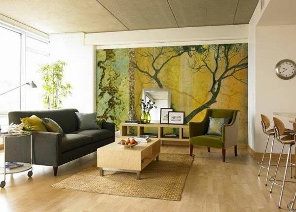 deco-ideja-moderne-dnevne sobe-v zeleni barvi