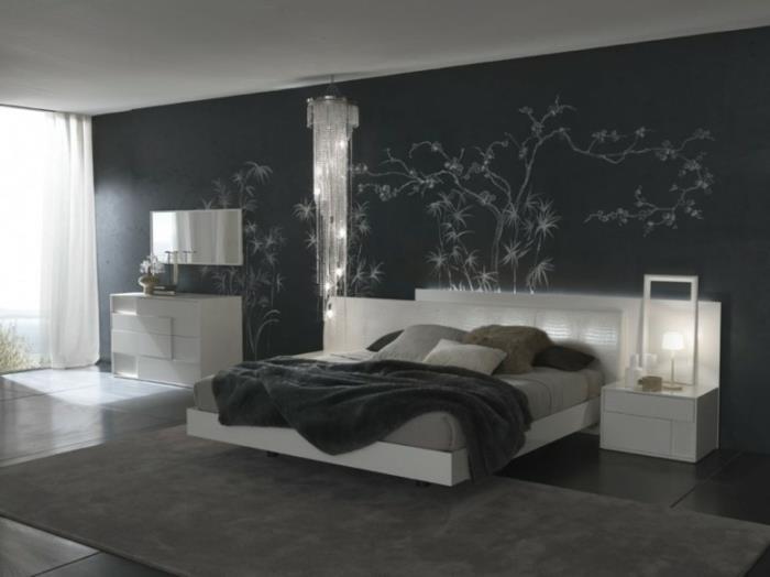 dekorasyon-fikri-küçük-yetişkin-yatak odası-siyah