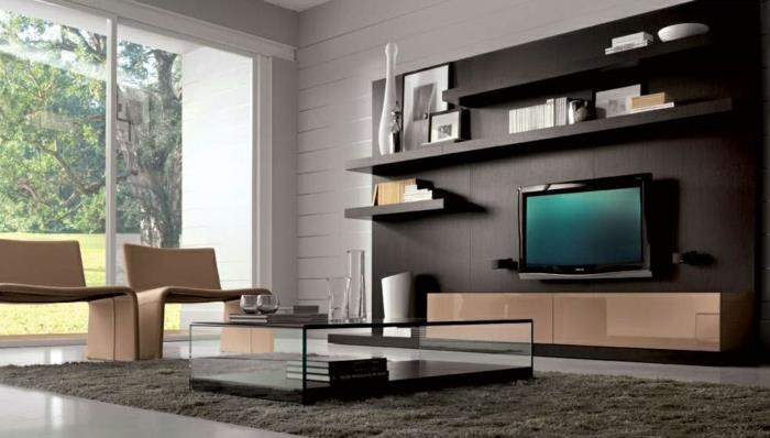 ideja-dekoracija-dnevna soba-opremite-svojo-dnevno sobo-TV-stoli-les