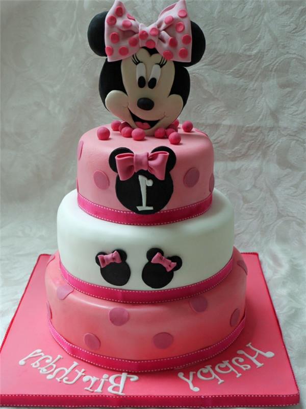 doğum günü-kek-fikir-kız-doğum günü-kek-torunu-pasta-des-rüyalar-disney-mini-fare