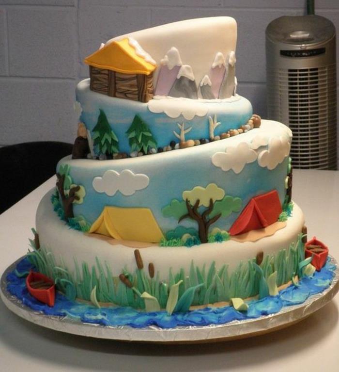 Yetişkinler için orijinal doğum günü pastası