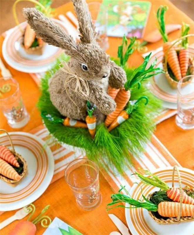 paskalya tavşanı temasından ilham alan güzel-paskalya-dekorasyon-fikri
