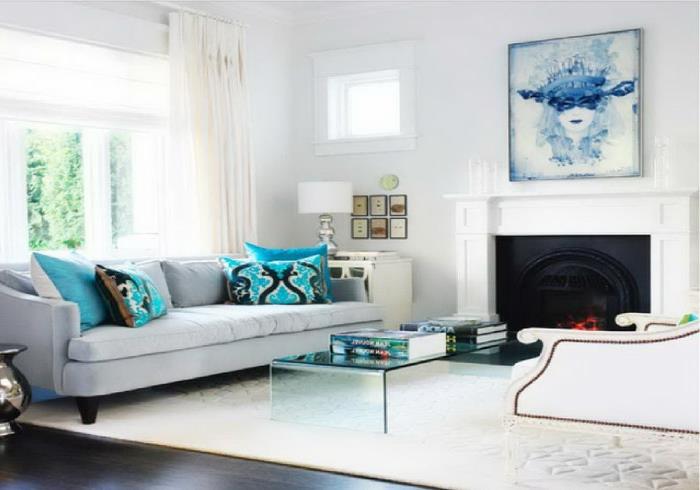 idėja-koks kilimas-svetainė-pasirinkti-modernų-mėlynai baltą interjerą