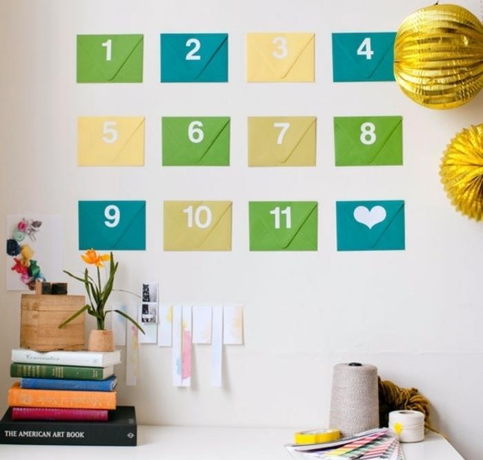 idea-calendario-avvento-festa-del-papà-sorpresine-ogni-giorno-bustine-carta-colorata-attaccate-muro-decorazioni-accessori