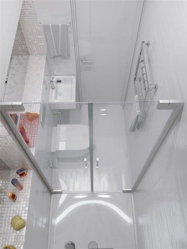 Ideja za oblikovanje kopalnice 2m2 Ideje za obnovo mini doma